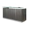 Mayline Reception Desk 37-1/4" D X 42-3/4" H, 87-1/4" W X MDF (Medium Density Fiberboard) - Platform MNRSLGS - alternate 2